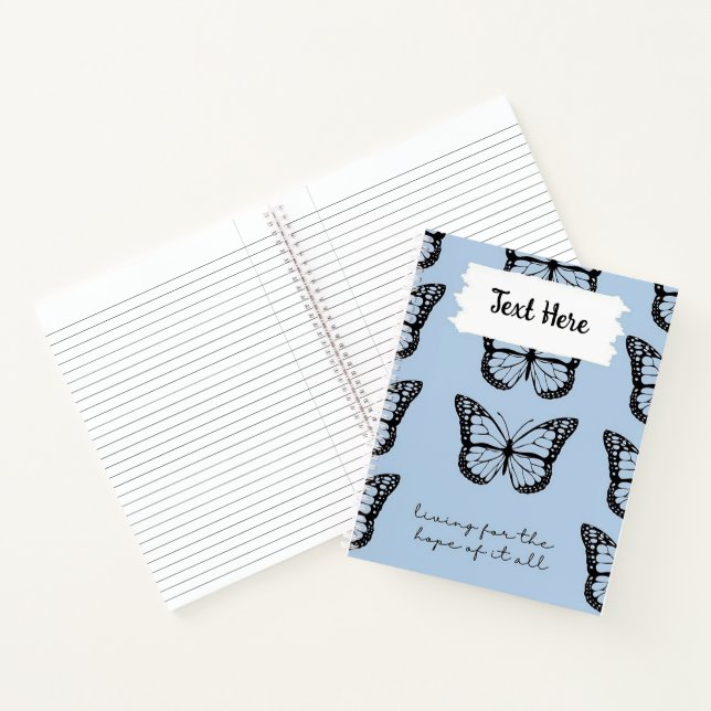 Carnet Citation de papillon personnalisée (Intérieur)