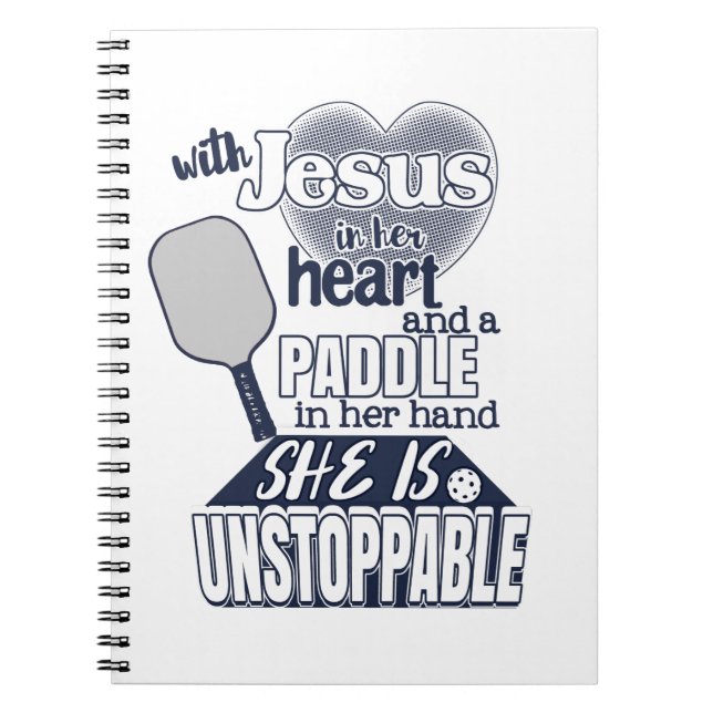 Carnet Citation de Pickleball Paddle et Jesus Womens (Devant)