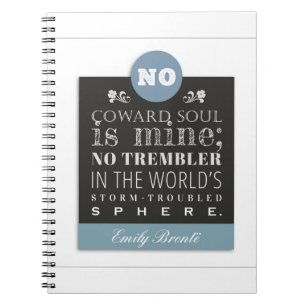 Carnet Citation de poème Emily Bronte - Aucune âme de cow