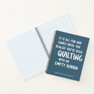 Carnet Citation de problèmes de quilting drôles Graphique