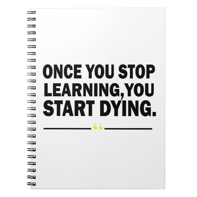 Carnet Citation de professeur d'apprentissage motivant (Devant)
