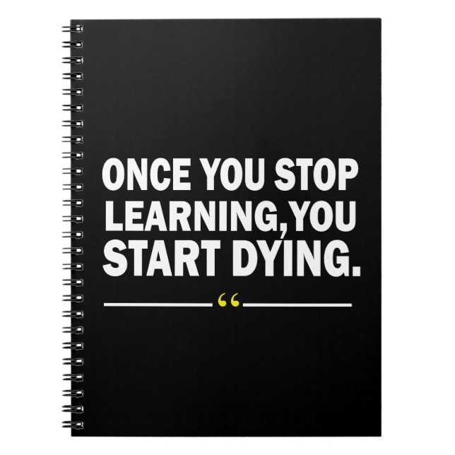 Carnet Citation de professeur d'apprentissage motivant (Devant)