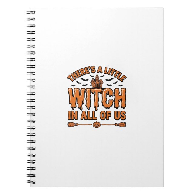 Carnet Citation de sorcière d'Halloween Design vectoriel  (Devant)