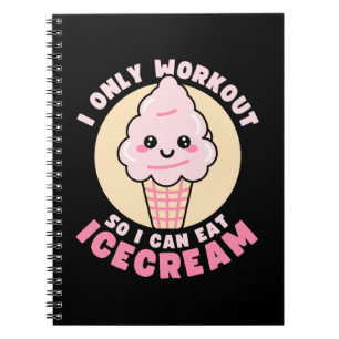 Carnet Citation de sport drôle Kawaii glace