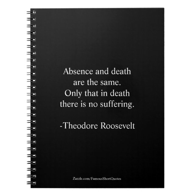 Carnet Citation de Teddy Roosevelt - Absence et décès (Devant)