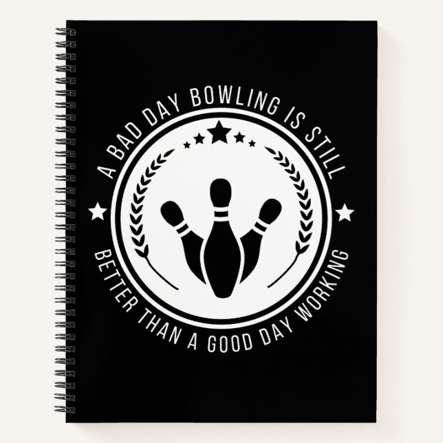 Carnet Citation de travail de bowling drôle (Devant)
