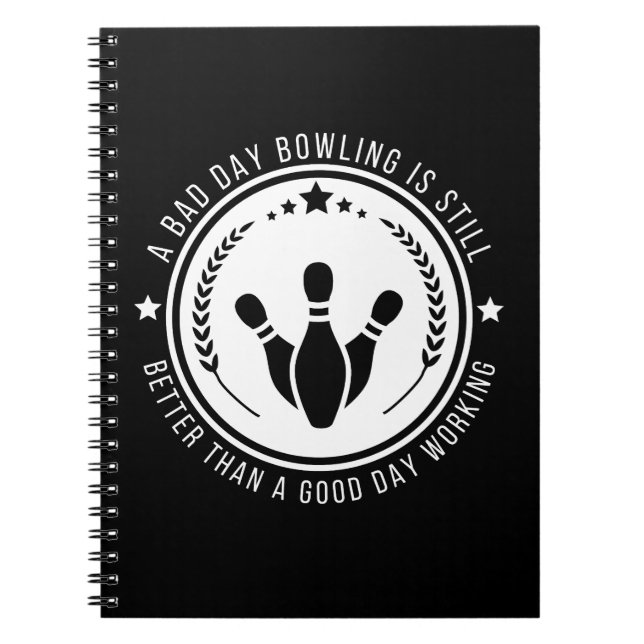 Carnet Citation de travail de bowling drôle (Devant)