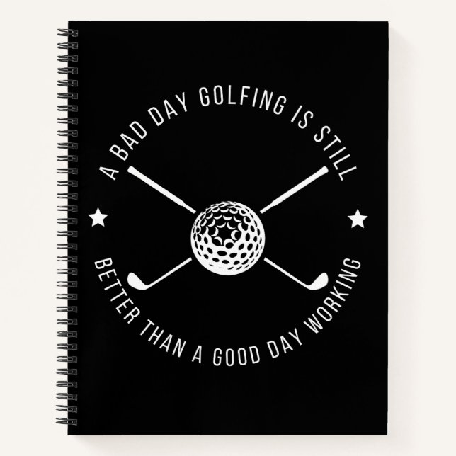 Carnet Citation de travail de golf amusant (Devant)