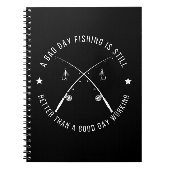 Carnet Citation de travail drôle de pêche (Devant)