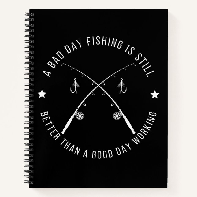 Carnet Citation de travail drôle de pêche (Devant)