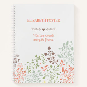 Carnet Citation d'inspiration florale Boho