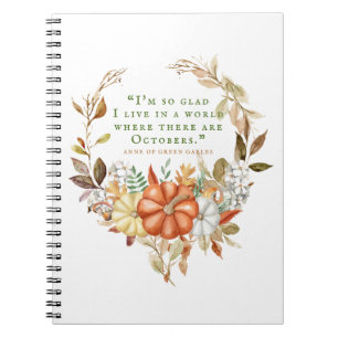 Carnet Citation d'octobre d'Anne of Green Gables