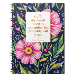 Carnet Citation drôle à retenir pour faire des fleurs per