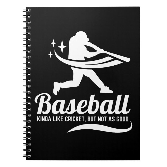 Carnet Citation drôle de baseball cricket sports (Devant)