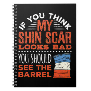 Carnet Citation drôle de course de barrels Racer Shin Sca