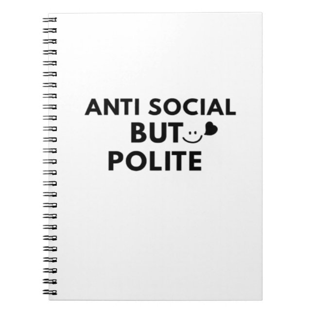 Carnet Citation drôle d'introverti antisocial mais poli  (Devant)