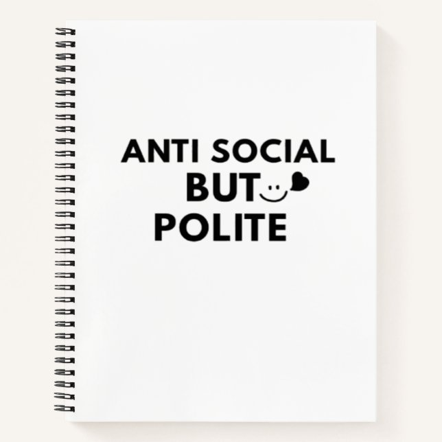 Carnet Citation drôle d'introverti antisocial mais poli  (Devant)