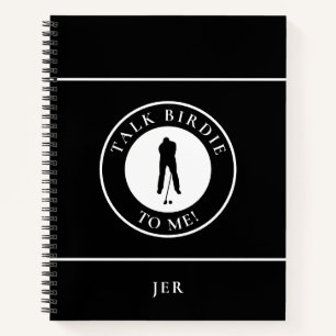 Carnet Citation Drôle Monogramme Golf Log Jeu Jour Progrè