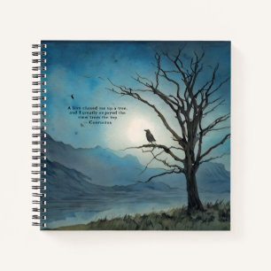 Carnet Citation du lion Confucius Blue Moon Tree Bird Jou