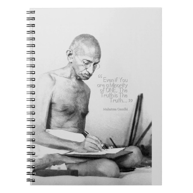 Carnet Citation du Mahatma Gandhi, Minorité d'un, Vérité (Devant)