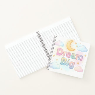 Carnet Citation fantaisiste pastel doux sur fond blanc