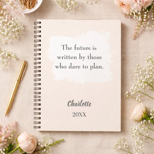 Carnet Citation inspirante crème beige (Créateur téléchargé)
