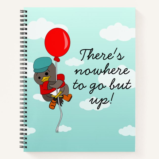 Carnet Citation inspirante de Ballons de pingouin mignon  (Devant)