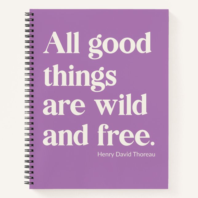 Carnet Citation Inspirante de Positivité Sauvage et Libre (Devant)