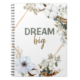 Carnet Citation Inspirante en Grass Dream Big Boho Chic P