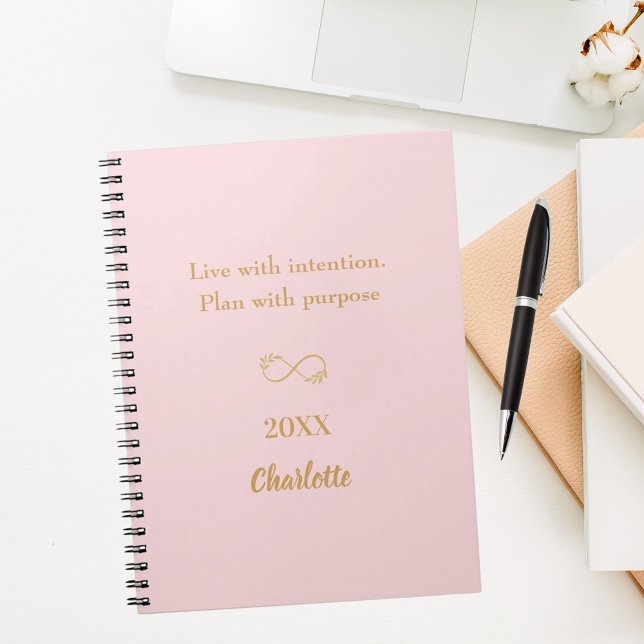 Carnet Citation inspirante en or rose (Créateur téléchargé)