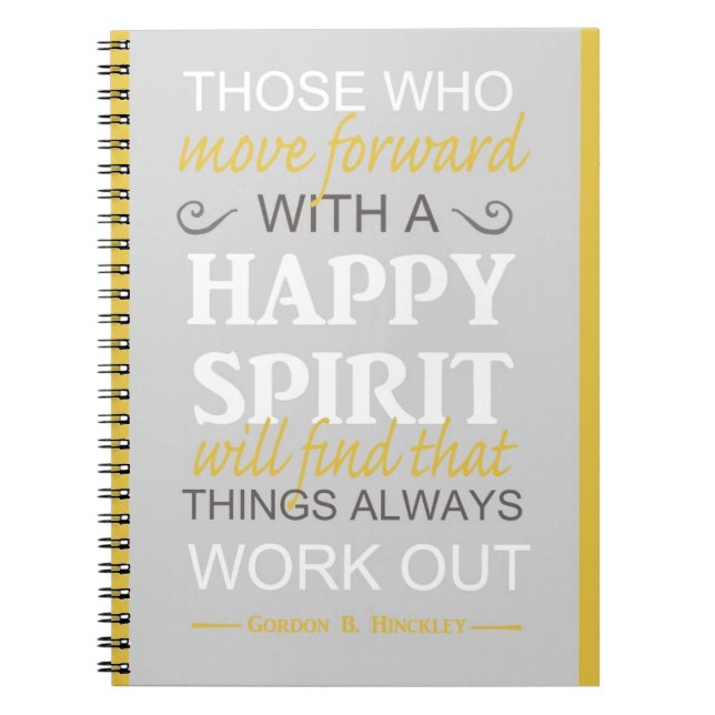 Carnet citation inspirante gordon b hinckley lds (Devant)