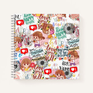 Carnet Citation Motivante Mignonne – Positive Kawaii 