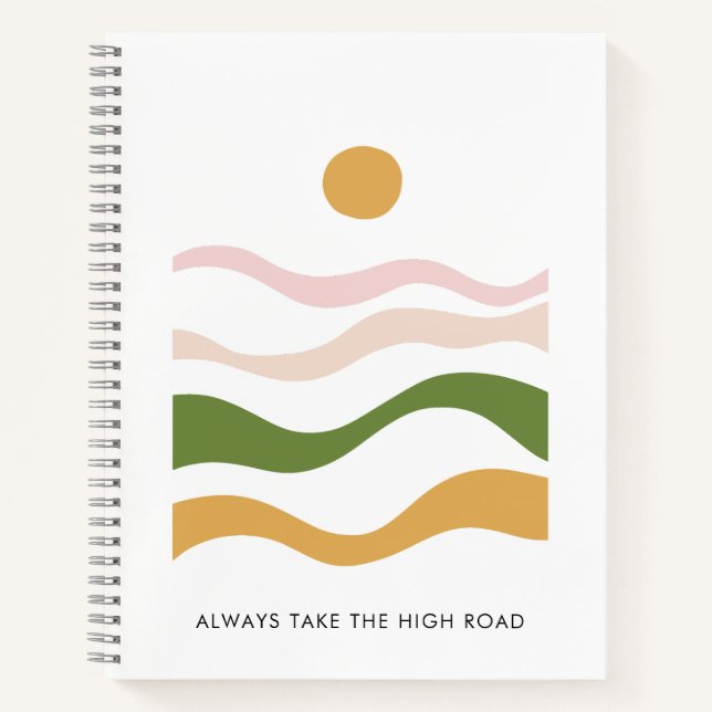 Carnet Citation Motivationnelle Abstraite Prenez la Haute (Devant)