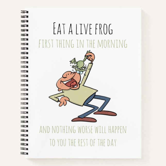 Carnet Citation Motivationnelle Mangez Une Grenouille Liv (Devant)