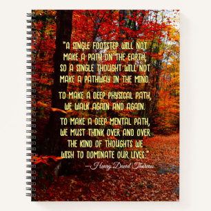 Carnet Citation Motivative Automne Woods New Hampshire