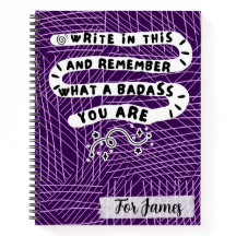 Citation personnalisée Badass Violet Abstrait Grib
