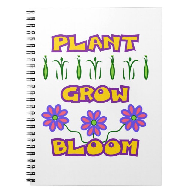 Carnet Citation plante Fleur de croissance Fleur rose Tex (Devant)