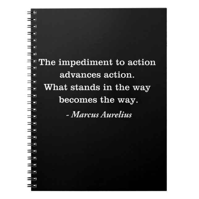 Carnet Citation stoïque de Marcus Aurelius (Devant)