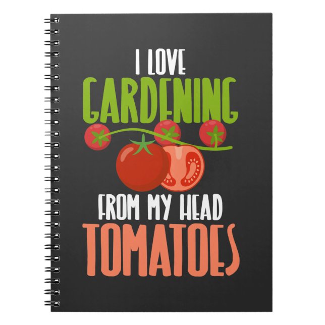 Carnet Citation sur le jardinage des tomates par un Plant (Devant)