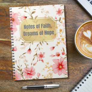 Carnet Citation Sur Le Modèle Floral Vintage Rose