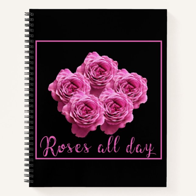 Carnet Citations amusantes sur les roses et l'amour (Devant)