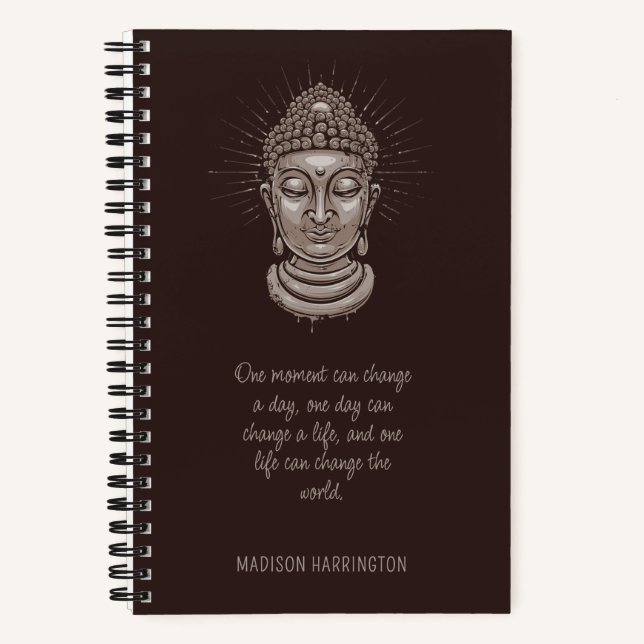Carnet Citations de nom et de bouddha personnalisés (Recto)