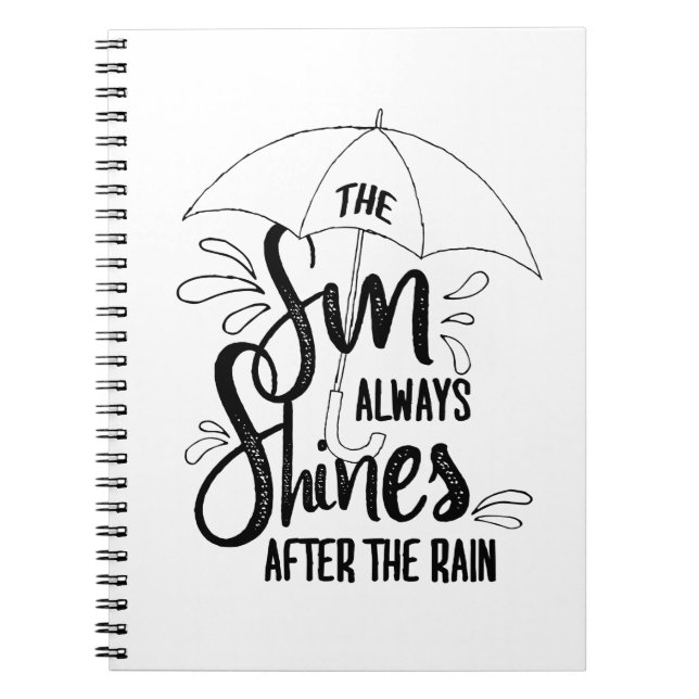 Carnet Citations de pluie Sun Citations de résultats posi (Devant)