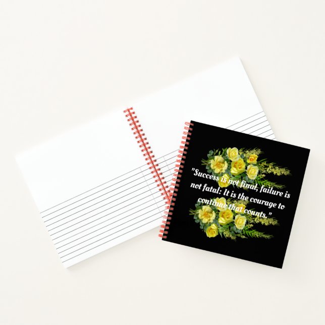Carnet Citations de réussite Image personnalisée Texte Ca (Intérieur)