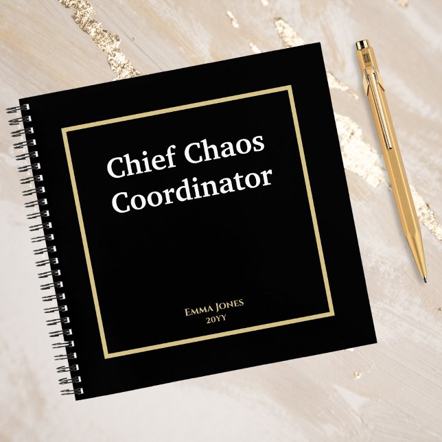 Carnet Citations drôles Coordinatrice en chef du chaos Pe (Créateur téléchargé)