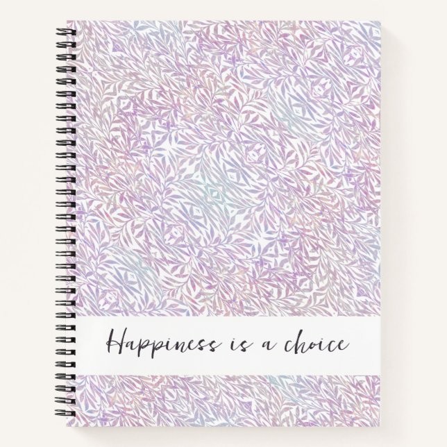 Carnet Citations positives violettes roses (Devant)