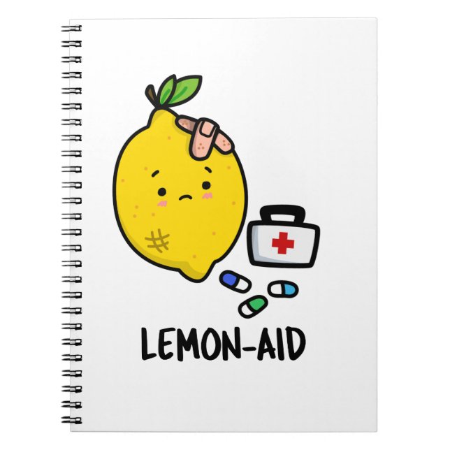 Carnet Citron-aid Drôle de premiers secours Jeu de mots a (Devant)