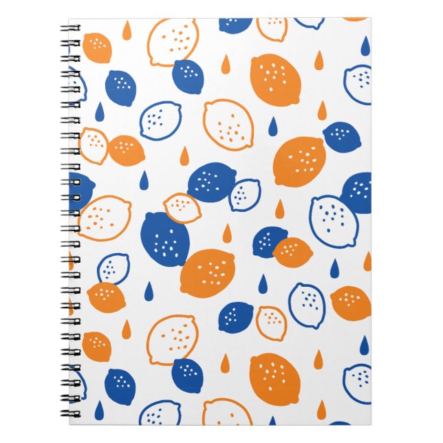 Carnet Citron bleu et orange Motif Jouer sur le thème des (Devant)