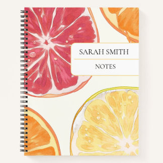 Carnet Citron Esthétique | Journal à Nom Personnal