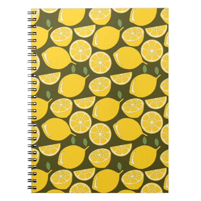 Carnet Citron Jaune Moderne Amusant mignon (Devant)